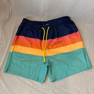 Multi-Color swim shorts color-block swim trunks (or board shorts) New No Tags